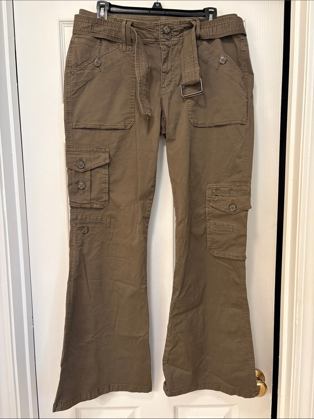 Garage Olive-Tan Cargo Pants with Belt